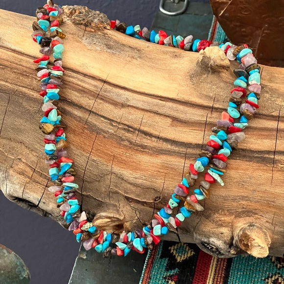 Native American Multi Stone Necklace - Picture 1 of 11